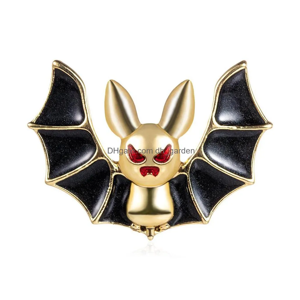 wholesale womens fashion natural insect animal lovely alloy rhinestone bat brooch pins women/man party wear shipping