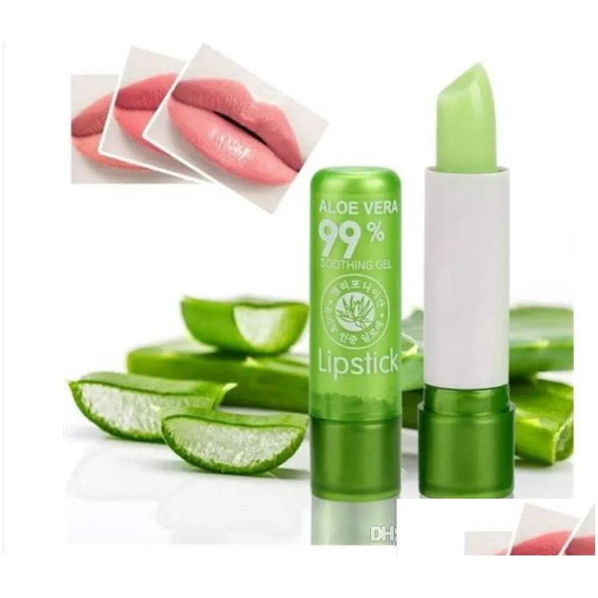 new popular waterproof natural plant aloe gel lipstick magic colour temperature change color aloe lipstick moisture protection lip