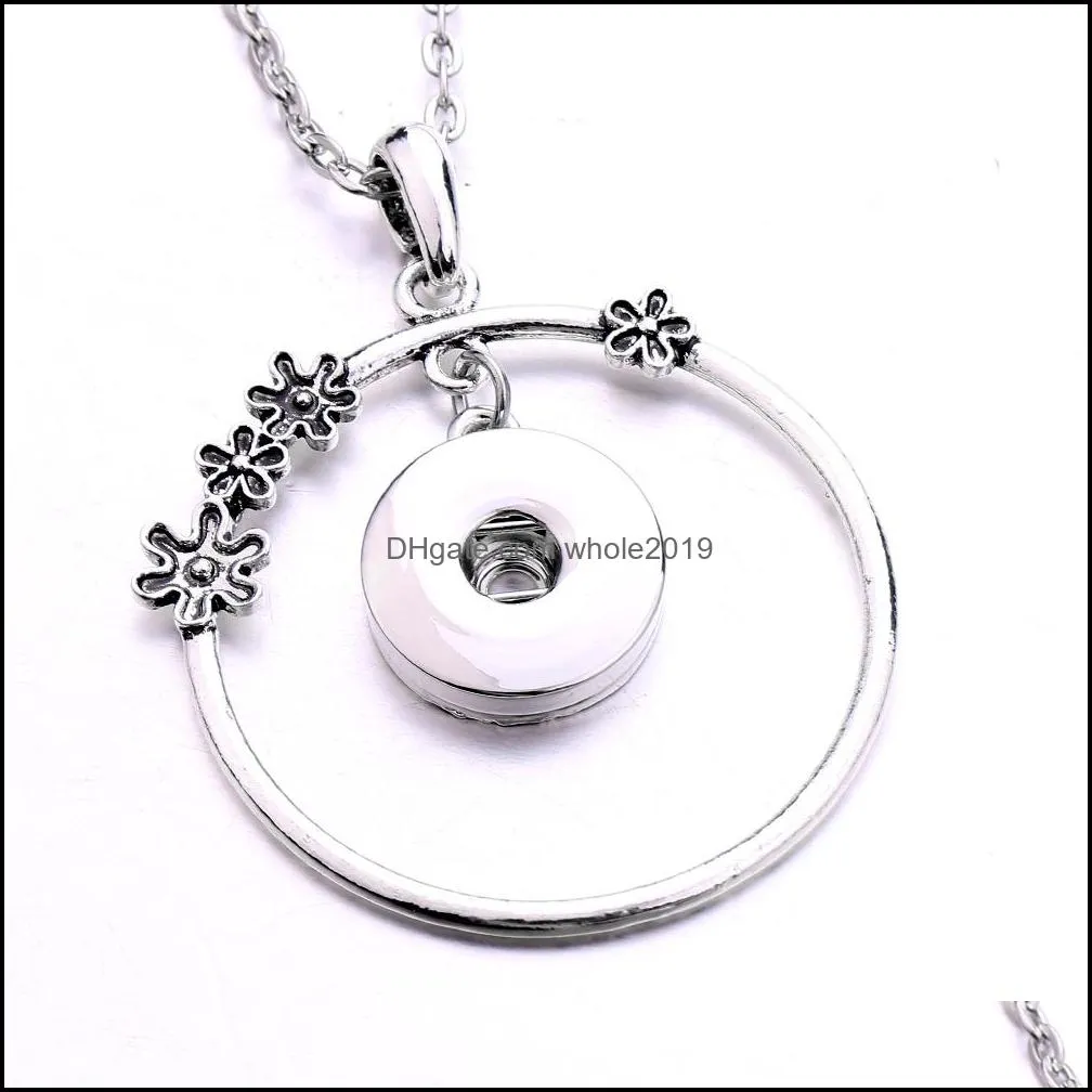simple styles snap button necklace 18mm ginger snaps buttons sun charms necklaces for women jewelry