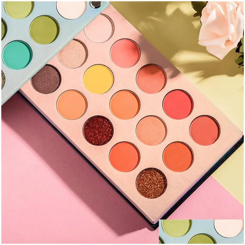 beauty glazed 4 in 1 color board eye shadow palette neon yellow eye pigment 60 colors matte glitter highlighter