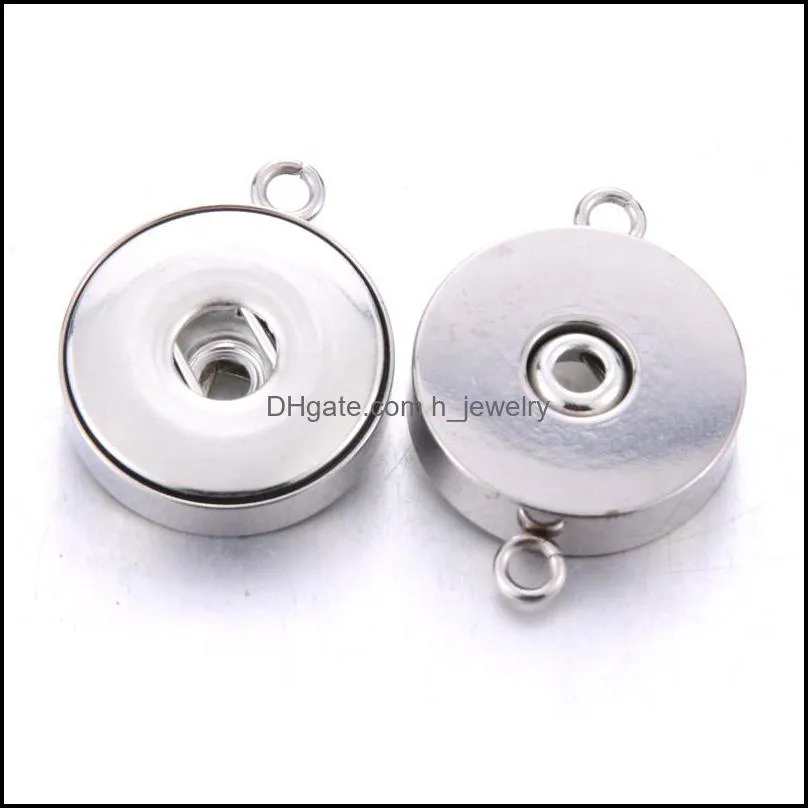 wholesale stainless steel copper 18mm 12mm snap button charms pendant jewelry diy snaps accessories findings necklace