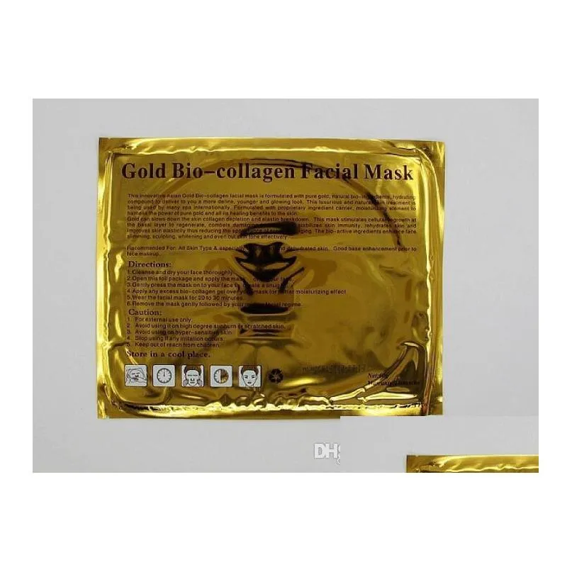 popular gold biocollagen facial mask face mask crystal gold powder collagen facial mask moisturizing