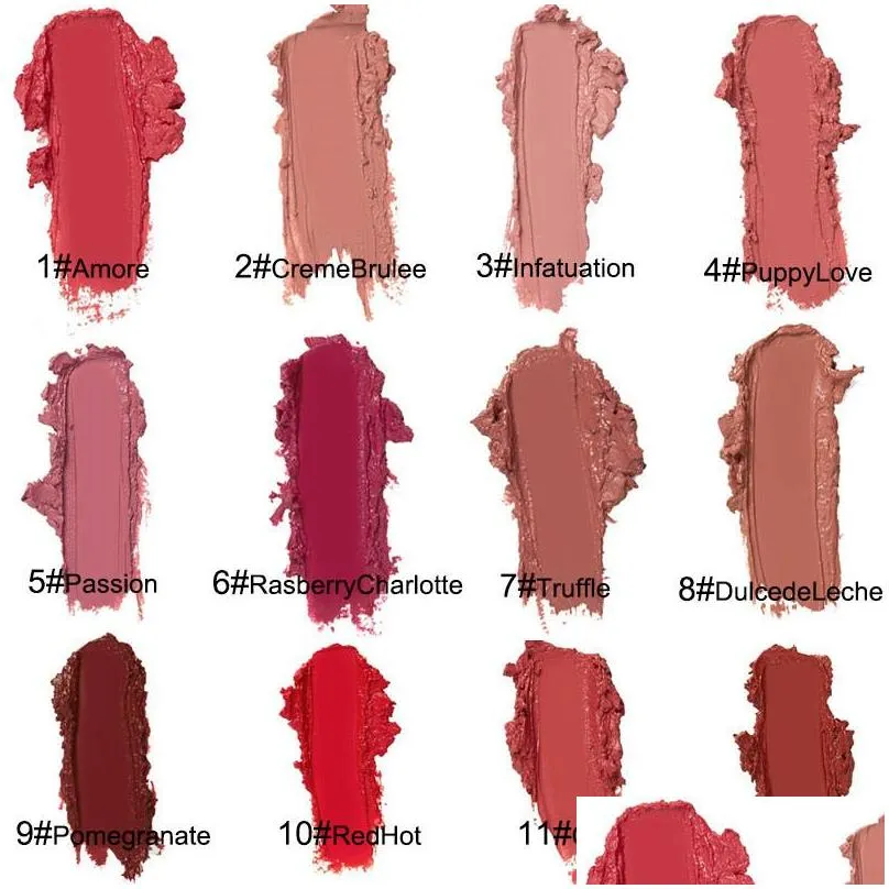 12 colors y women lipstick waterproof long lasting moist lip gloss vivid rich y lips makeup cosmetic