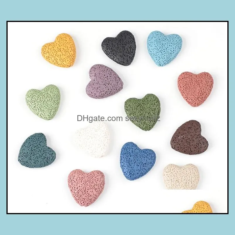 heart circle starfish natural lava rock stone beads diy essential oil diffuser pendants jewelry necklace earrings making