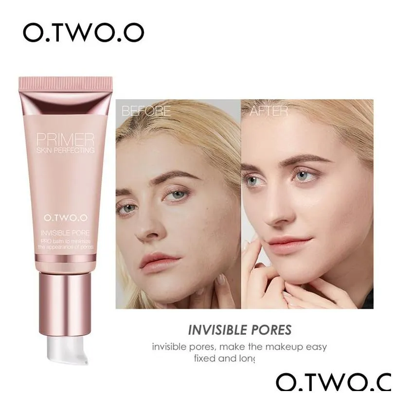 o.two.o makeup base face primer invisible pore light oil make up finish no creases foundation primers cosmetic