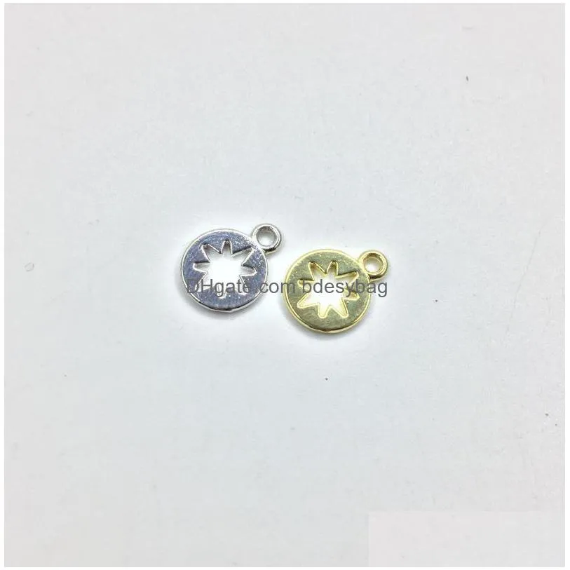 charms eruifa pretty 20pcs 10mm anise star zinc alloy women wholesales necklace earring bracelet jewelry diy handmade 2 colorscharms