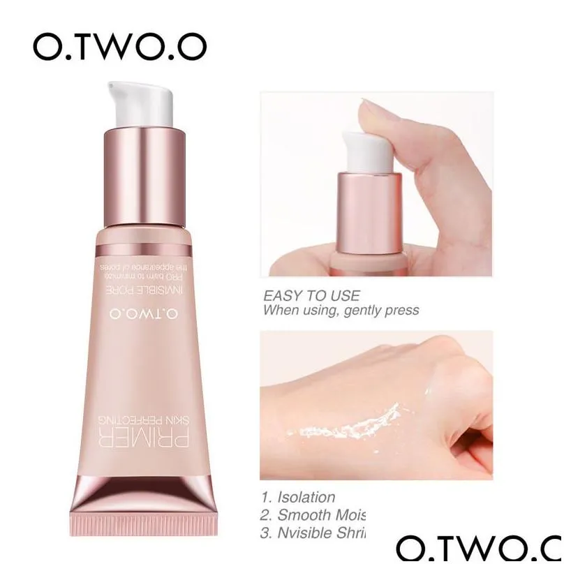 o.two.o makeup base face primer invisible pore light oil make up finish no creases foundation primers cosmetic