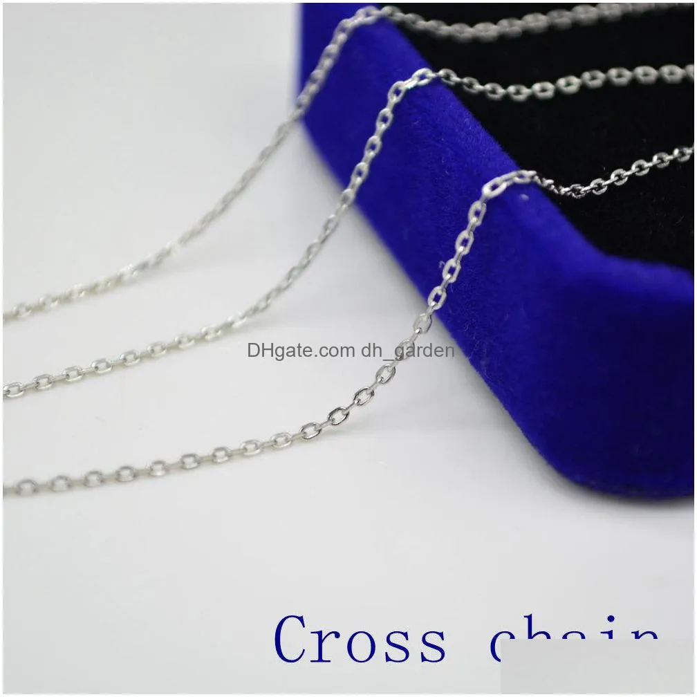 s925 fine silver cross chain korean sterling silver jewelry simple fashion clavicle chain plating 18k gold naked chain necklace