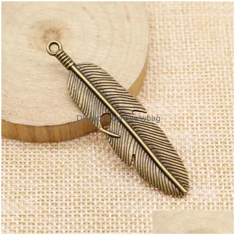 charms for jewelry making kit pendant diy accessories large leaf feather