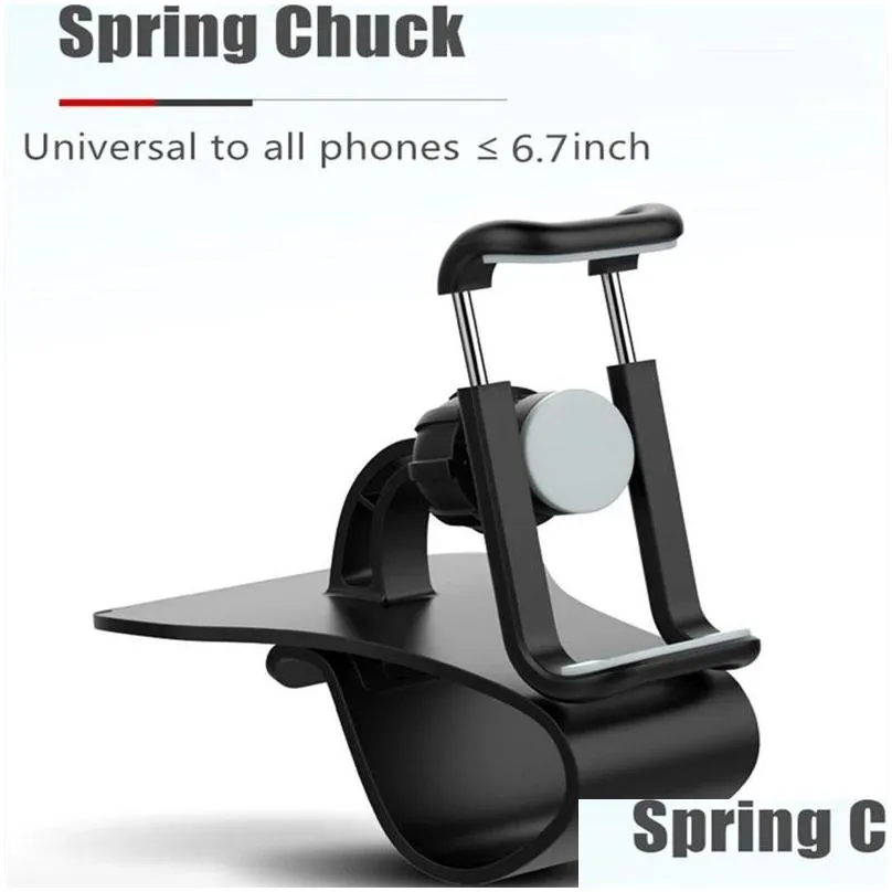 universal dashboard car phone holder easy clip mount stand gps display bracket holder support for iphone 8 x samsung xiaomi