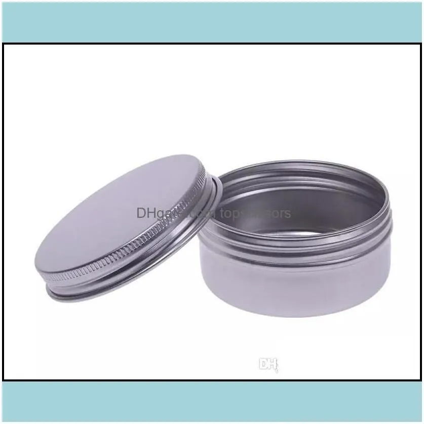 Perfume Bottle Empty Aluminum Cream Jar Tin 5 10 15 30 50 100G Cosmetic Lip Balm Containers Nail Derocation Crafts Pot Bottle Drop D
