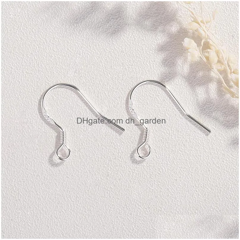 wholesale s925 pure silver hook accessories earrings jewelry goldplated handmade diy pure silver findings shipping ps8a001