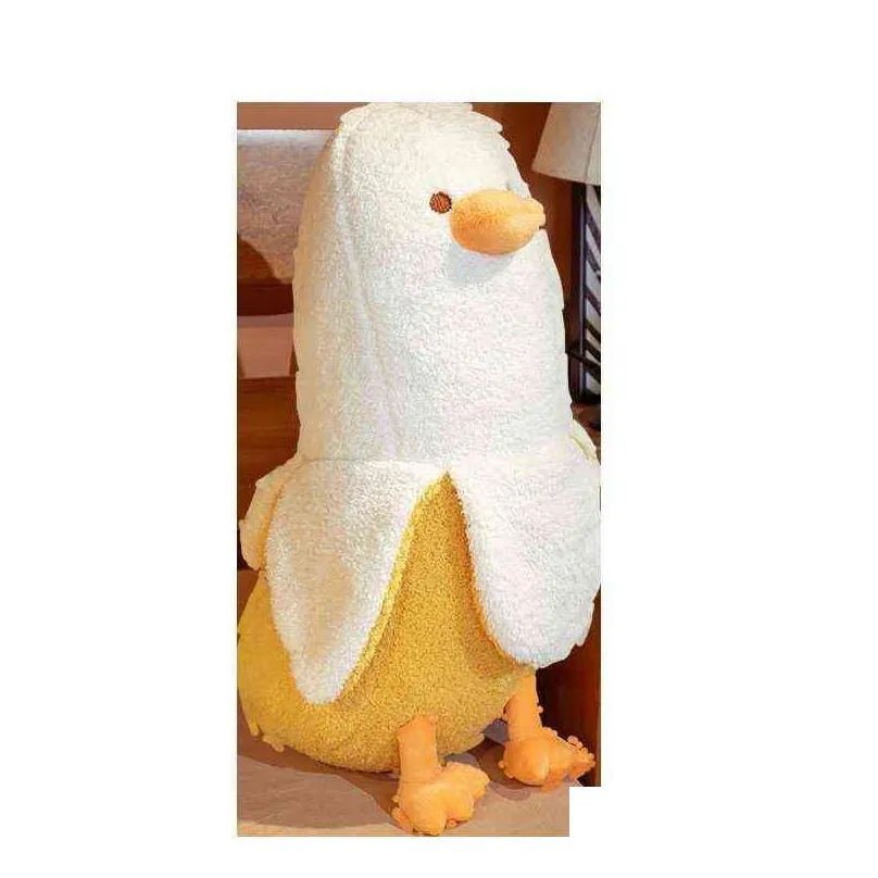 plush dolls 50/70cm creative banana duck plush toys pillow soft down cotton cartoon sleeping pillow home sofa bed decoration girl gifts