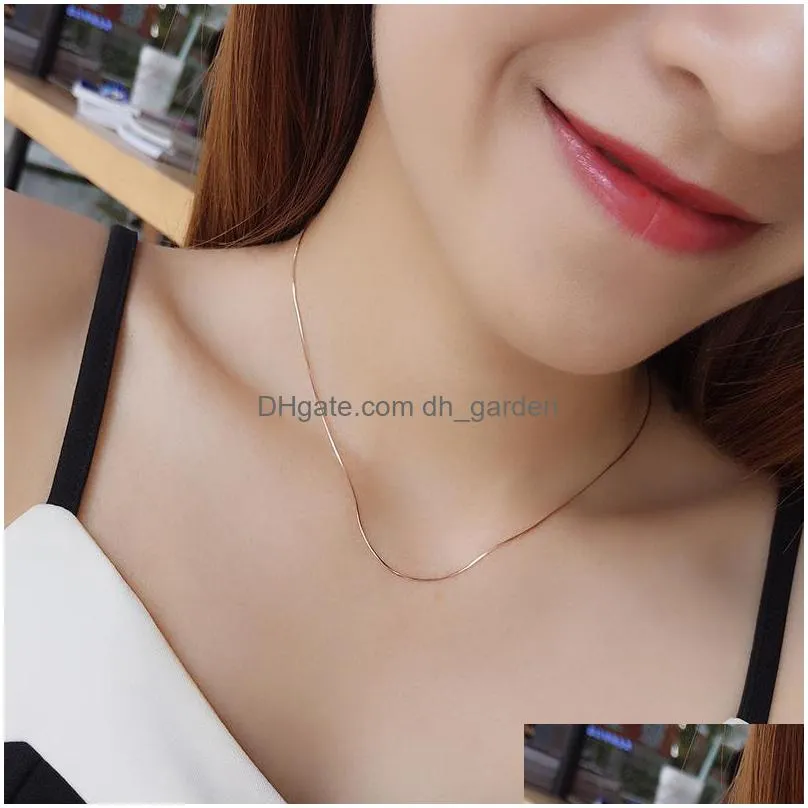 factory direct sales s925 sterling silver snake chains bone necklace women simple fashion silver jewelry wholesale