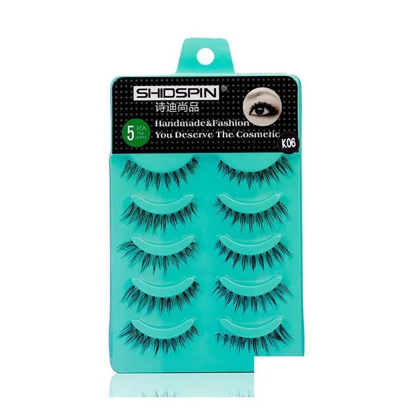 shidishangpin 5 pairs false eyelashes natural long eye lashes extension makeup professional faux eyelash full strip lashes fake lashes