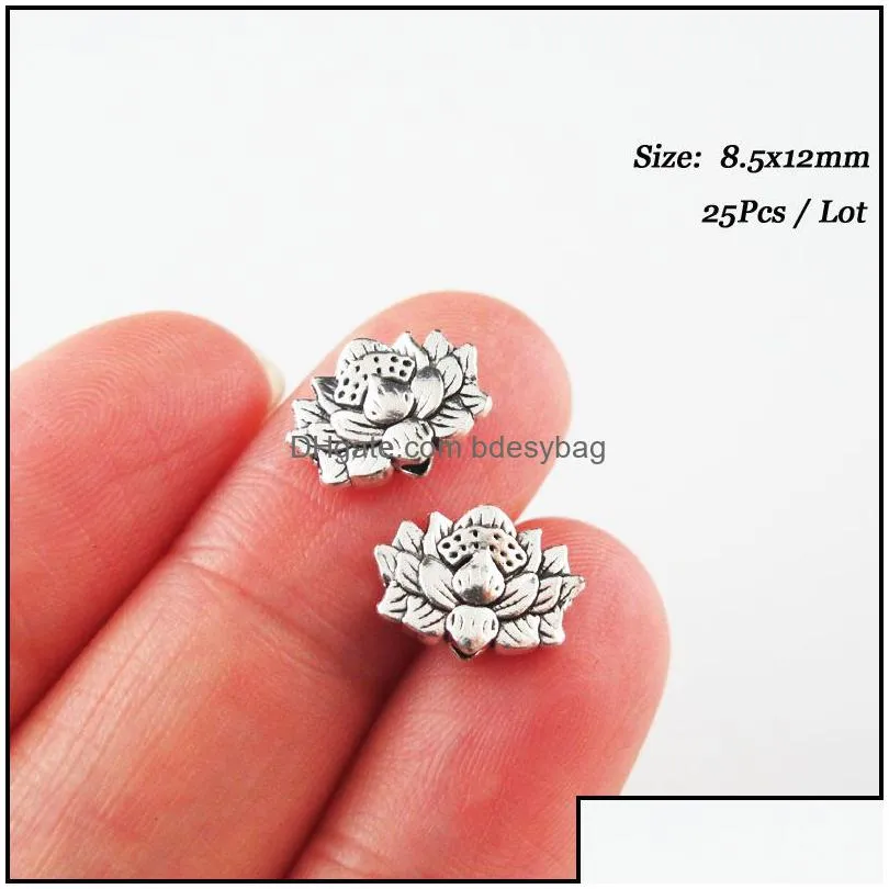 charms fashion lotus flower animal butterfly tortoise tree star spacer bar beads tibetan silver plated