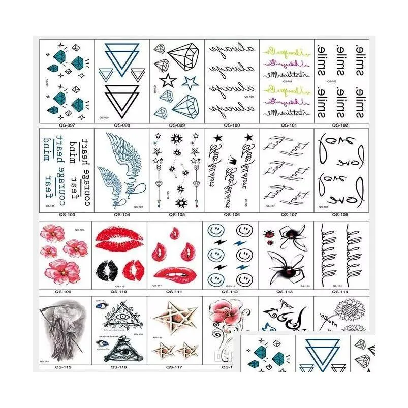 hot 200 styles tattoo stickers waterproof temporary body art tattoo sticker fake tattoos for women girl