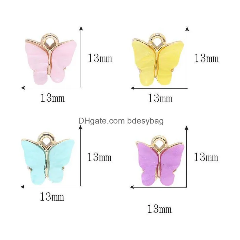 charms 10pcs resin animal butterfly for jewelry making pendants necklaces cute earrings diy bracelet handmade accessoriescharms