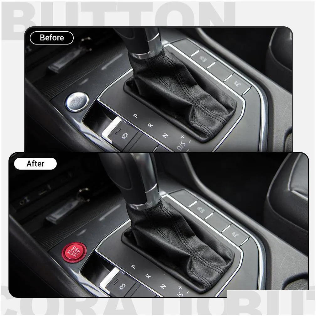 car engine start stop button ring ignition cover trim for vw golf 7 mk7 vii gti r tiguan jetta cc arteon passat b8 touareg troc