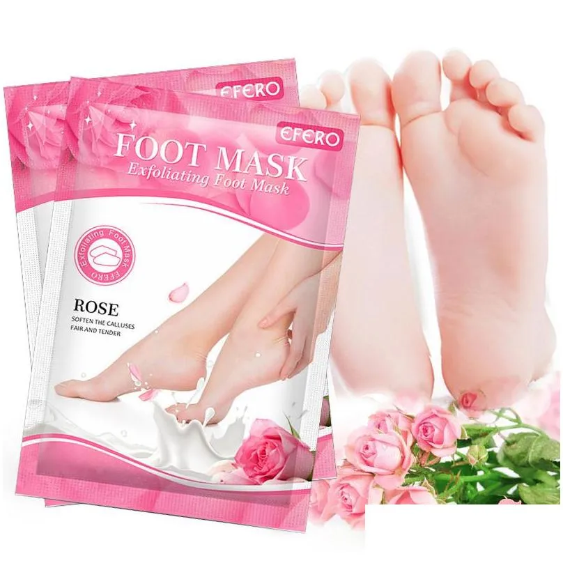 efero exfoliating foot mask exfoliation feet treatment mask skin care dead skins removal socks for pedicure sock peeling masks