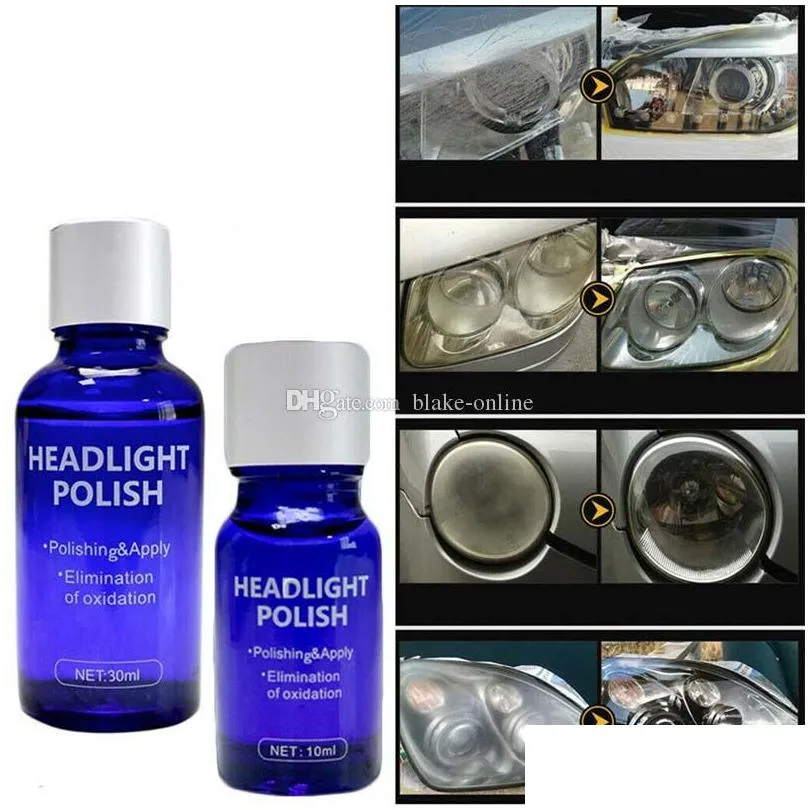 car care kit 30ml auto headlight repair tool restoration oxidation rearview glass liquid polish headlamp polishing antiscratch coat