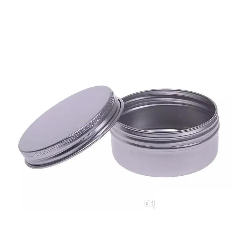 aluminum jar lip balm pot cosmetic box cream emulsion makeup cream container empty refillable for cream tins