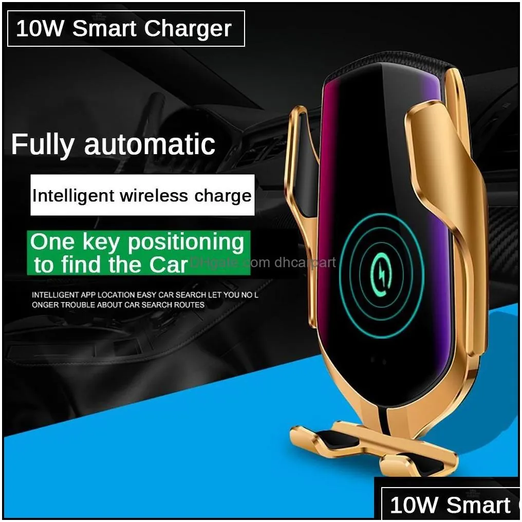 Car  Qi Wireless Car  Matic Clamp 10W Fast Charge Holder Forphone11Pro Xr Xs Forhuawei P30Pro Infrared Sensor Phone Mou