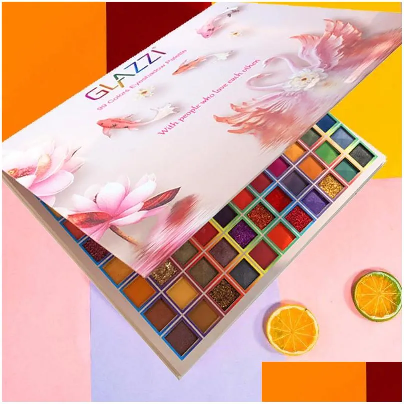 99 colors eyeshadow palette holographic fluorescent shiny matte glitter pigment eye shadow pallete eyes makeup