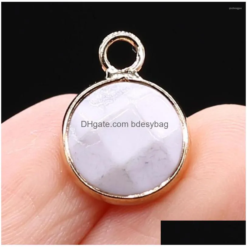 charms diy crystal pendant round single hanging necklace bracelet earrings gem jewelry gifts size 11x15mm