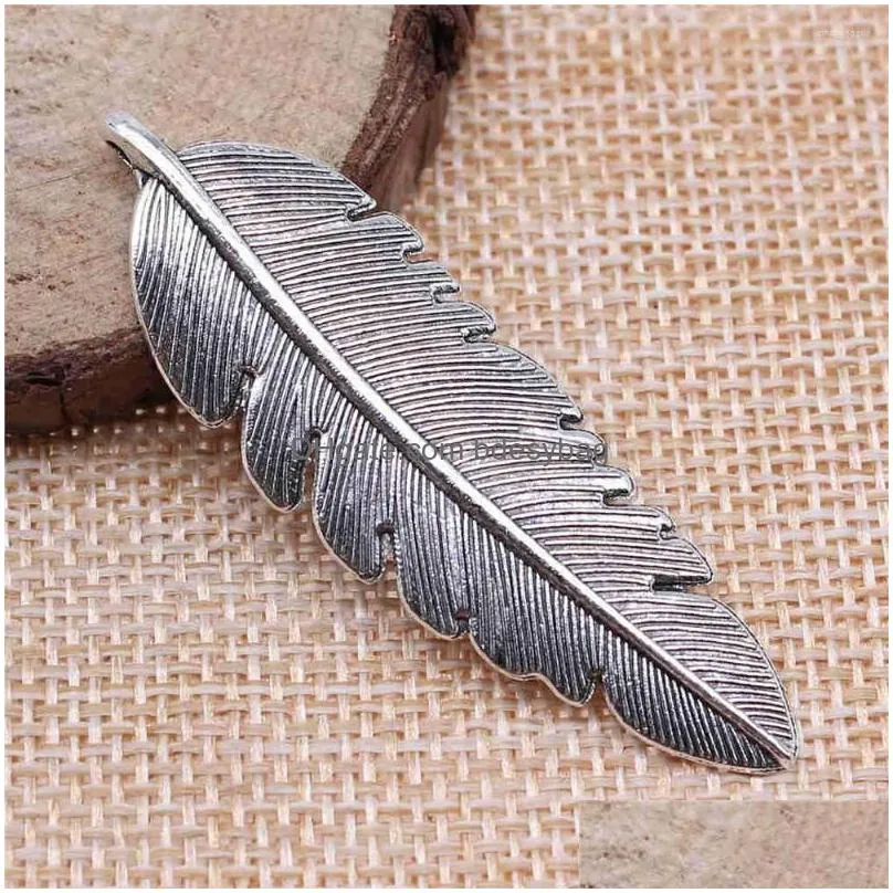 charms for jewelry making kit pendant diy accessories large leaf feather
