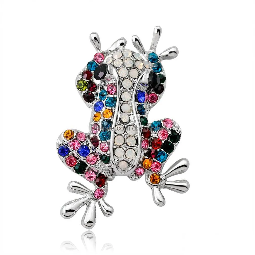 fashion womens fashion natural insect animal lovely alloy rhinestone crocodile brooch pins women/man party wear shipping