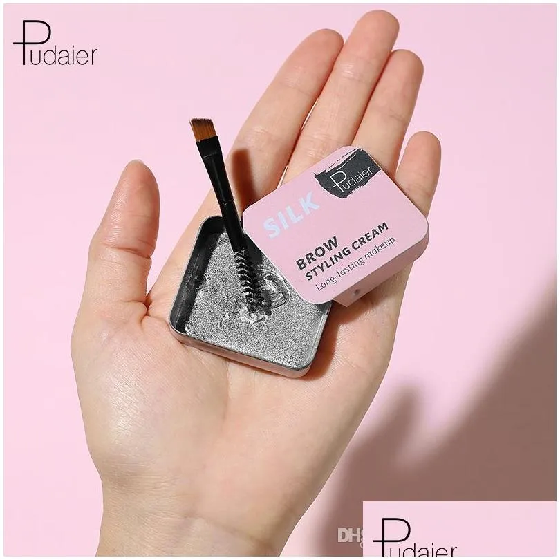 pudaier brow silk styling cream long lasting eyebrow setting gel makeup natural vitamin e waterproof eyebrow tint feathery brows