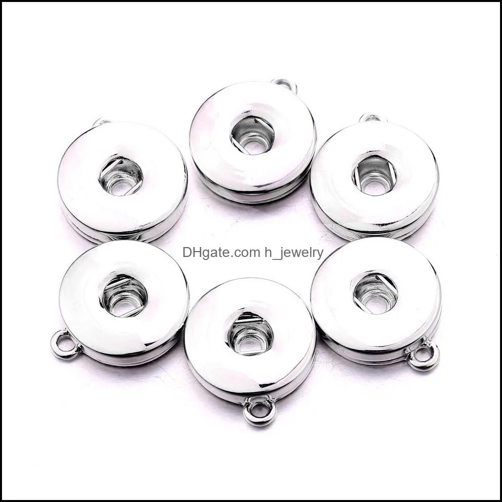 3 colors snap button charm pendant for earrings necklaces bracelet fit 18mm snaps jewelry making accessories