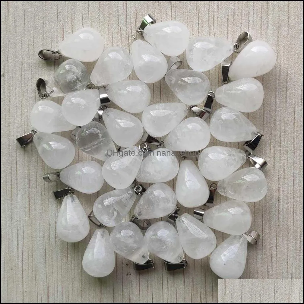 natural stone charms water drop tigers eye rose quartz opal pendant pendants chakras gem stone fit earrings necklace making assorted