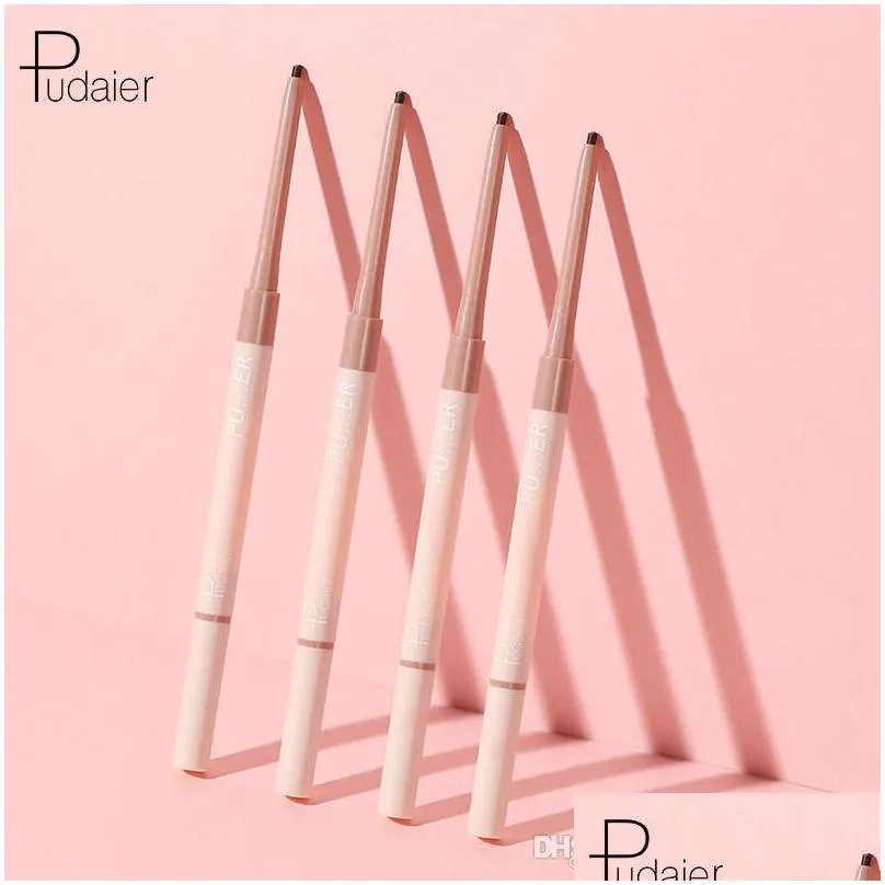 pudaier 10 colors eyebrow pencil waterproof sweat proof eyebrow pencil makeup brush smooth styling eyebrow enhancers
