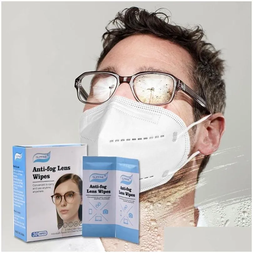 antifog glasses lens wipes anti fog wets paper towel spot all english packaging cleaning wet towels