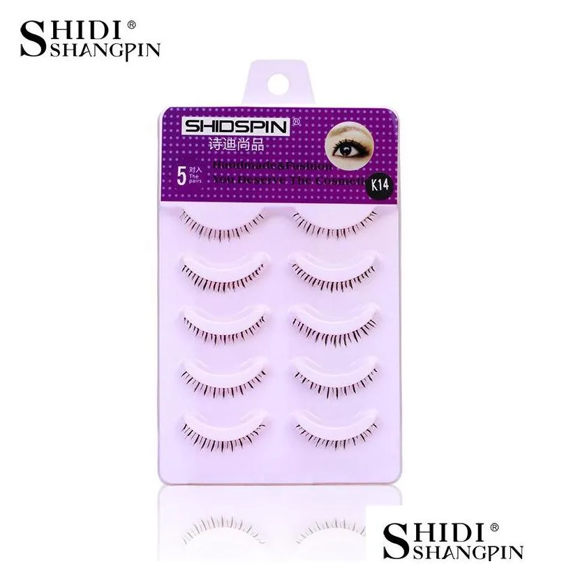 shidishangpin 5 pairs false eyelashes natural long eye lashes extension makeup professional faux eyelash full strip lashes fake lashes