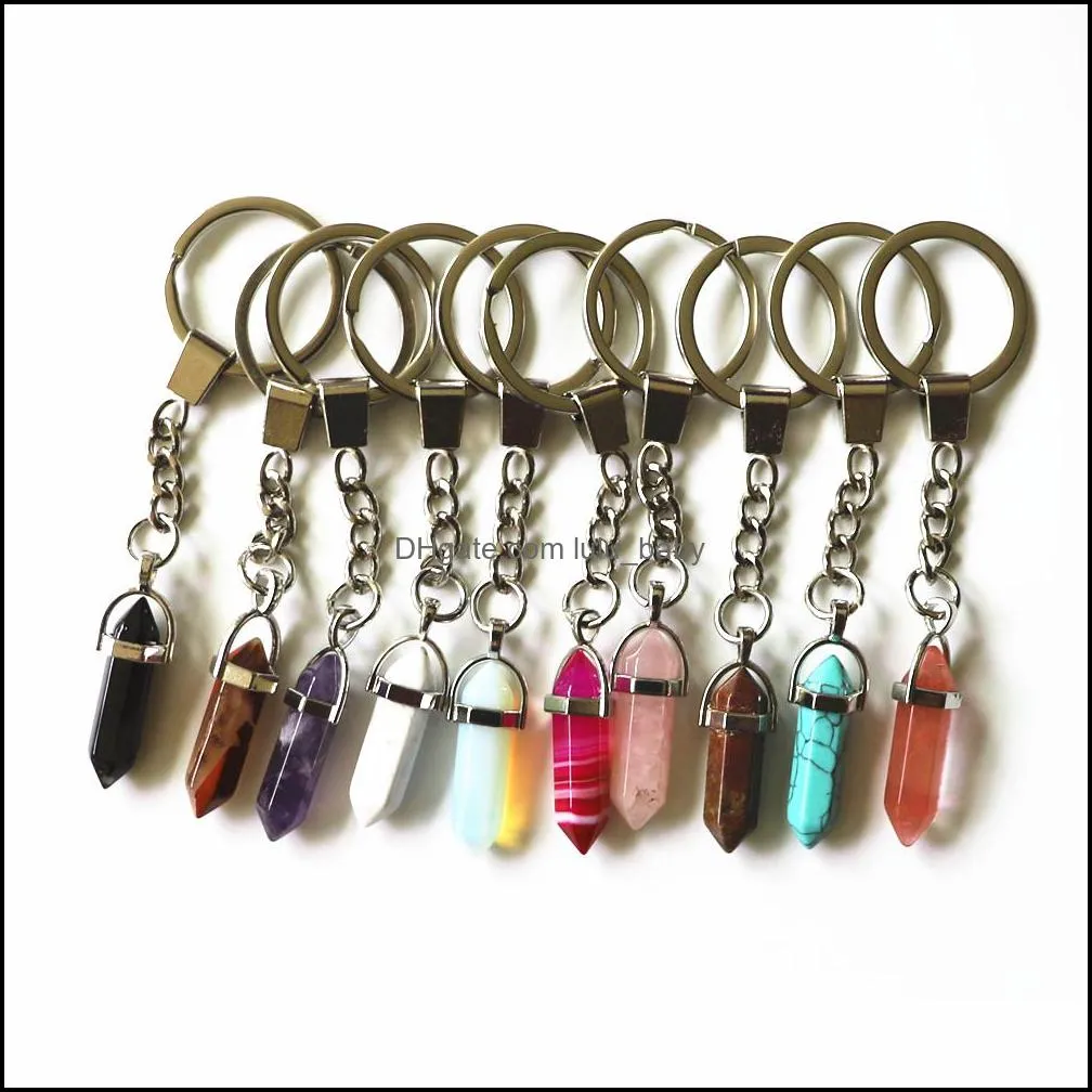 chakras orgone pendulum key rings energy rose crystal stone keychain healing amulet keyrings for car meditation reiki lucky lulubaby