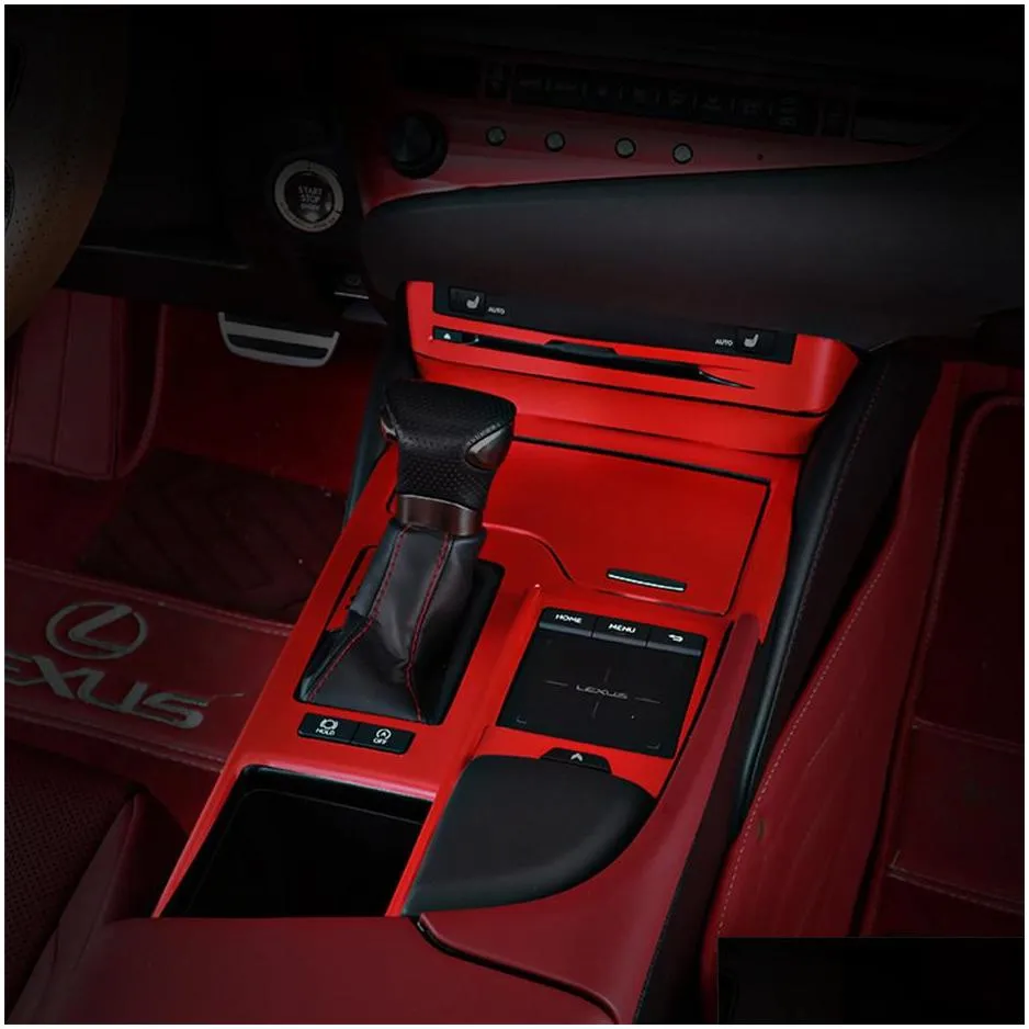 for lexus es 20182020 interior central control panel door handle 3d/5d carbon fiber stickers decals car styling accessorie