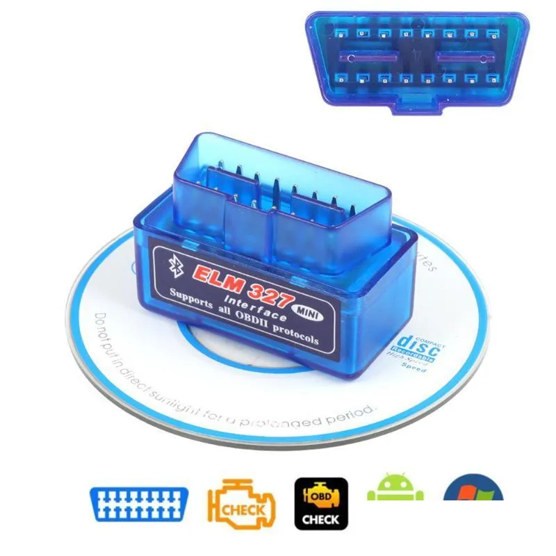 diagnostic tools v2..5 mini elm327 obd2 bluetooth auto scanner obdii 2 car elm 327 tester tool for android windows symbiandiagnostic