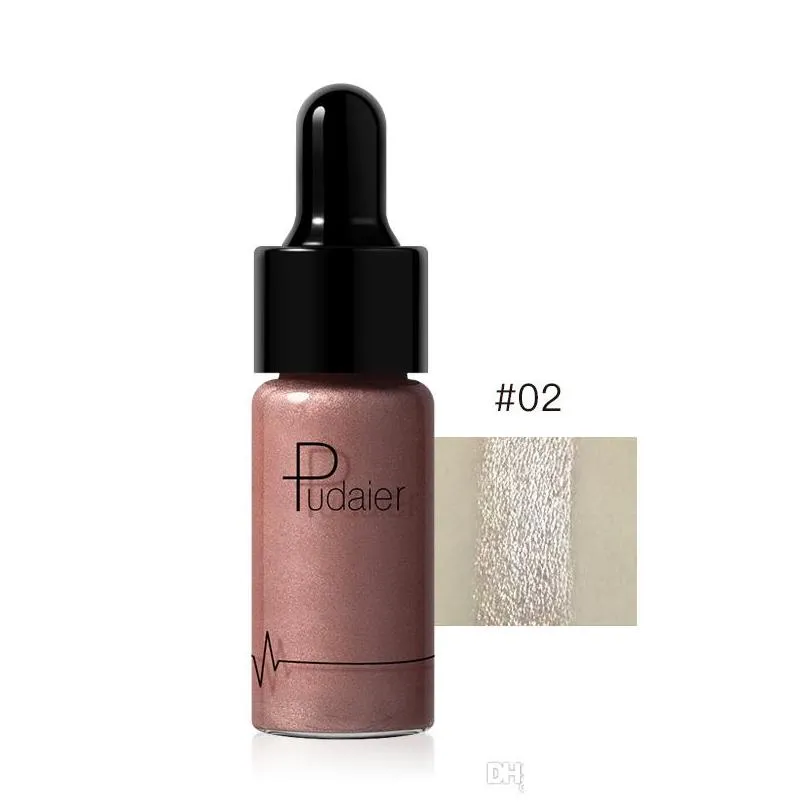 pudaier liquid highlighter 12 colors make up cream concealer shimmer lips face bronzer highliter makeup kit