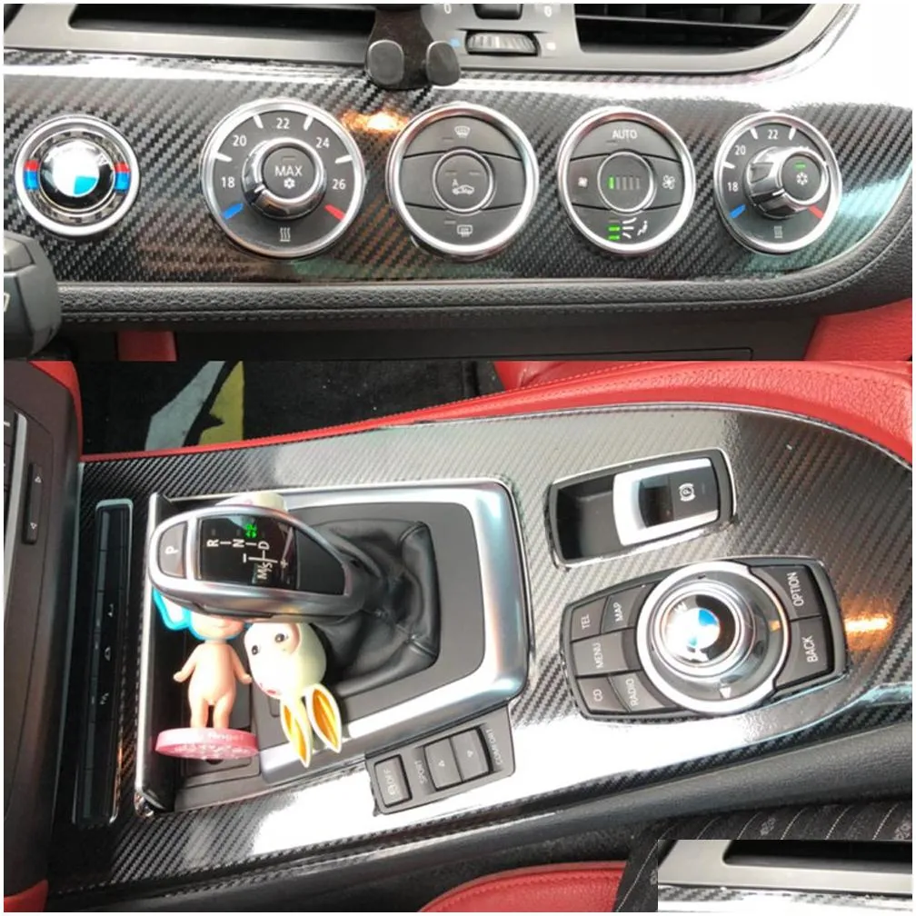 for bmw z4 e89 20092016 interior central control panel door handle 3d/5d carbon fiber stickers decals car styling accessorie