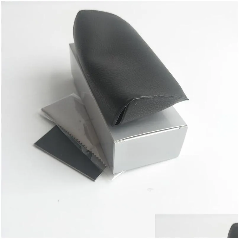 high quality black brown sunglasses case packages box classic glasses cases bag cloth eyewear accessories boxs