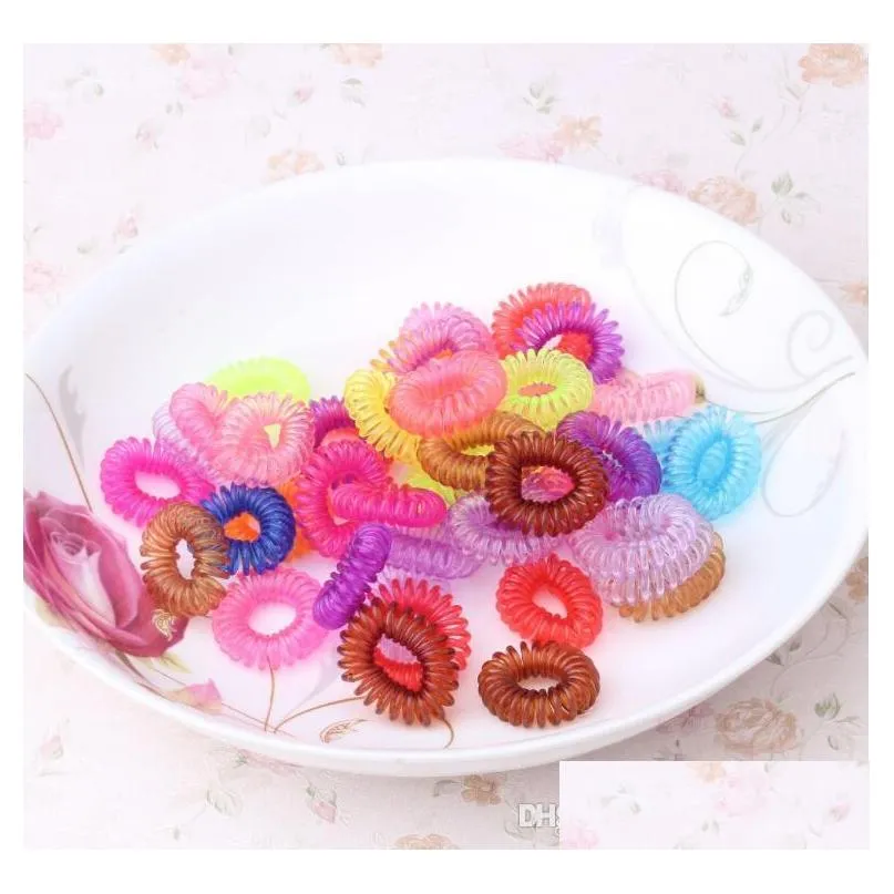 new hair ring rope scrunchy telephone wire line cord gum women elastic rubber band headwear ponytail holder hairband