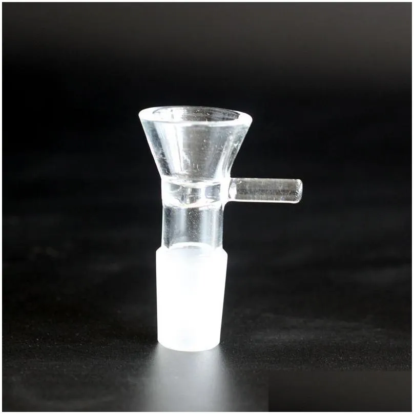 glass bow for bong hookahs accessary tobacco smoking 14mm 18mm male joint bowl 5mm glass heady slide ash catcher with handle