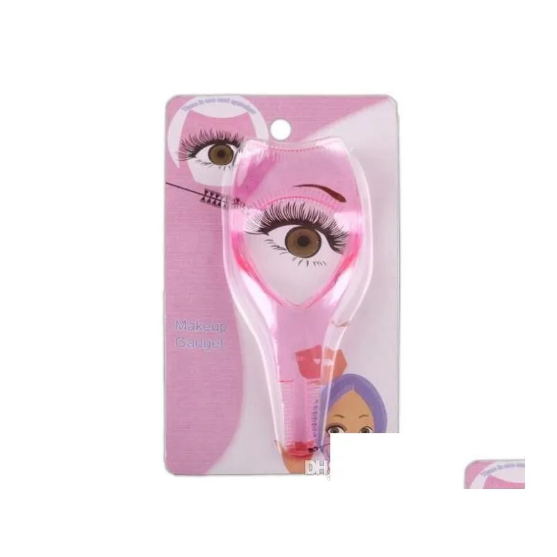 new fashion 3 in1 beauty makeup tools eyelash curler eyelash tool makeup mascara shield guard curler applicator comb guide