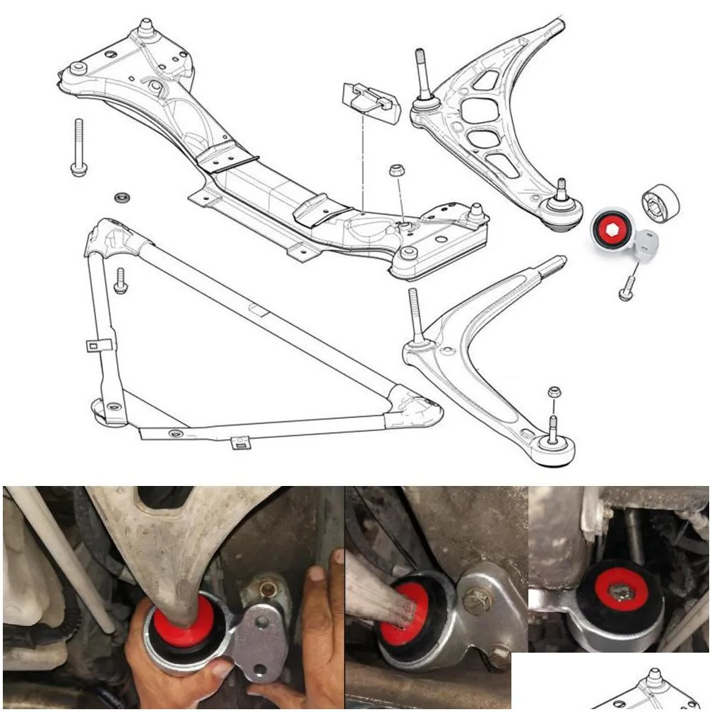 front control arm bushings for bmw e46 e85 325i 330i z4 9906 pqycab16