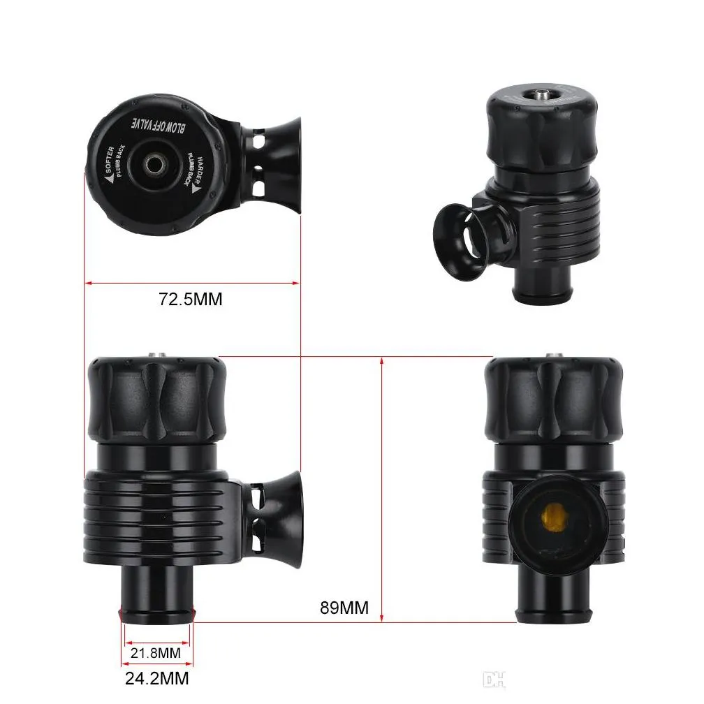 universal 25mm turbo diverter dump 1.8t blow off valve with horn for audi a3 s3 a4 a6 a8 s4 tt 1.8 20v turbo pqy5743bk