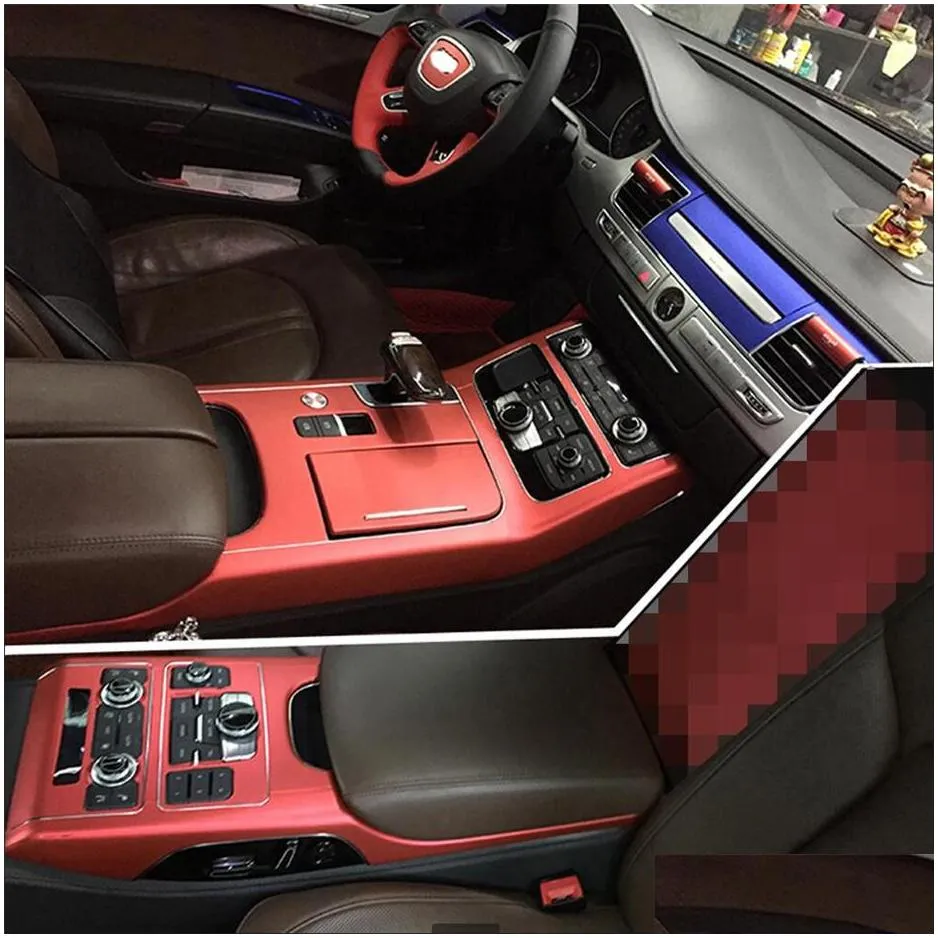 carstyling 3d 5d carbon fiber car interior center console color change molding sticker decals for audi a8 d4 20112017