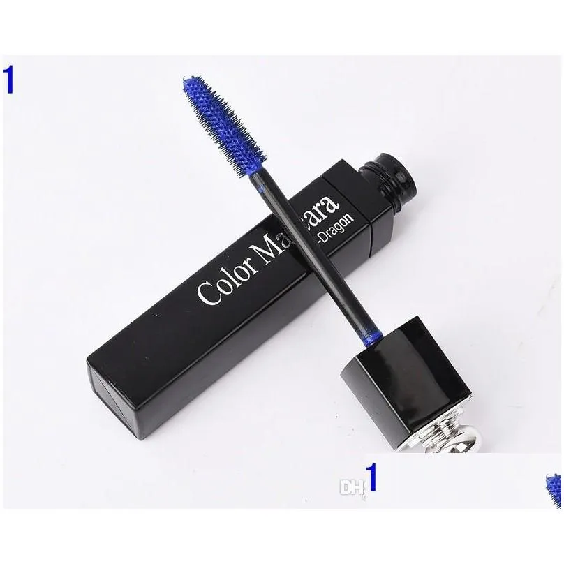 rainbow colorful mascara professional eyes makeup waterproof easy remove punk blue white red black purple lengthen eyelashes color